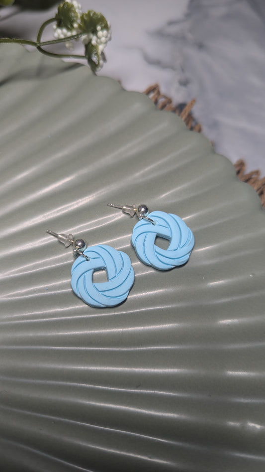 Circle Stud Sky Blue