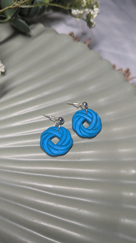 Bold blue Circle Stud.