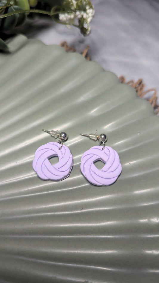 Light Lilac Circle Stud