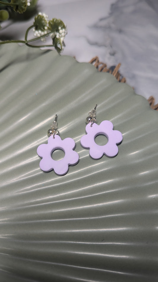 Light Lilac Floral Stud