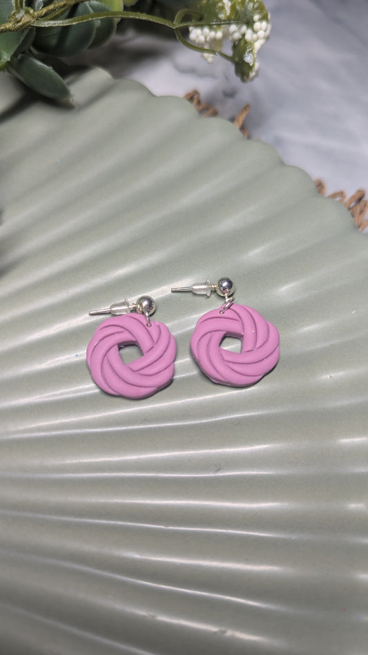 Light Fuchsia Circle Stud